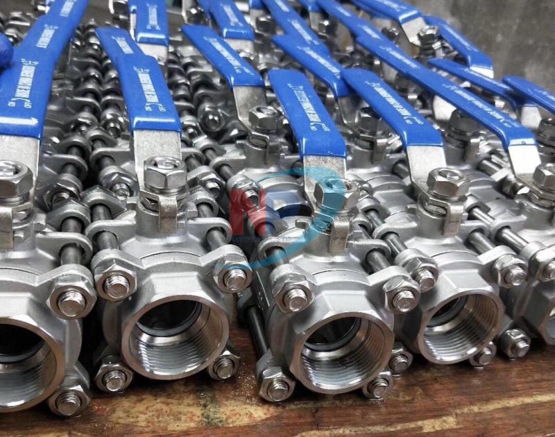 Van Bi 3 Thân Inox Nối Ren