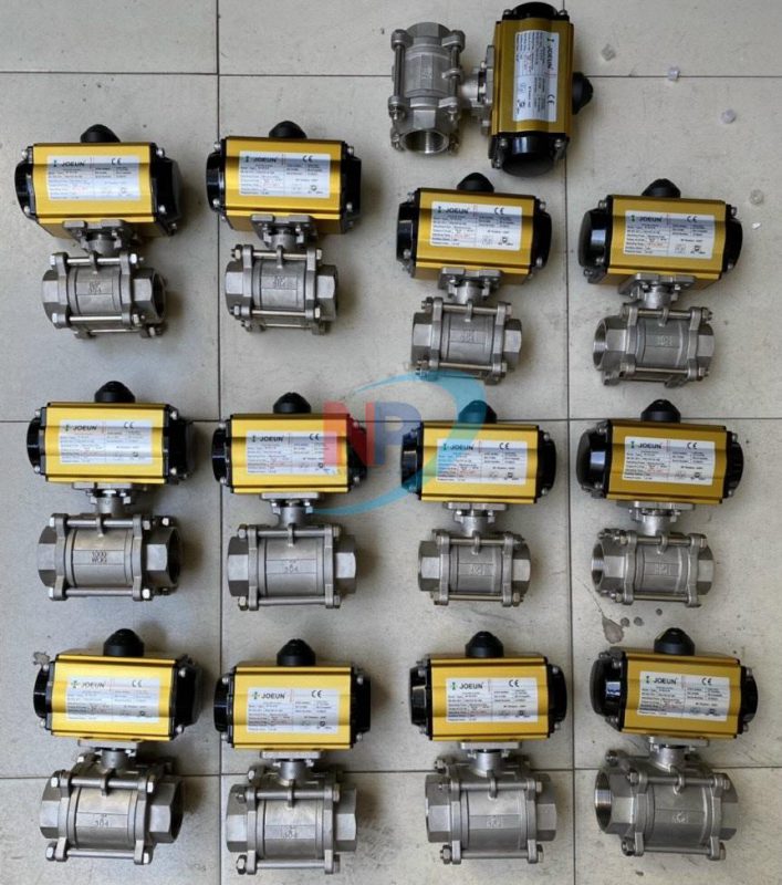 Van Bi Inox 3pc điều Khiển Khí Nén