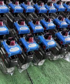 Van bi inox đóng mở khí nén kết hợp định vị